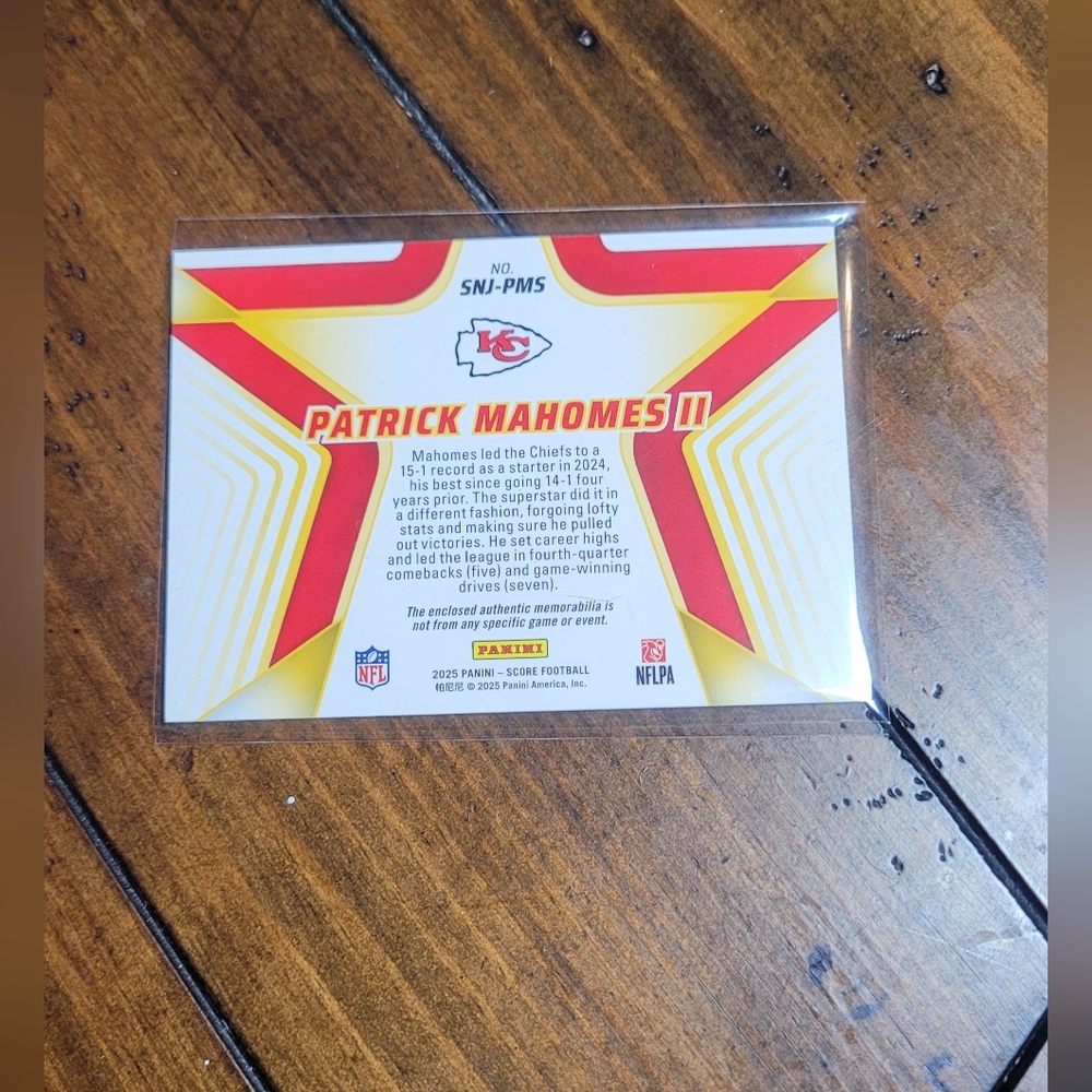 NFL Stars Patrick Mahomes II Trading Card Jersey/Memorabilla Kansas City Chiefs - Picture 16 of 16